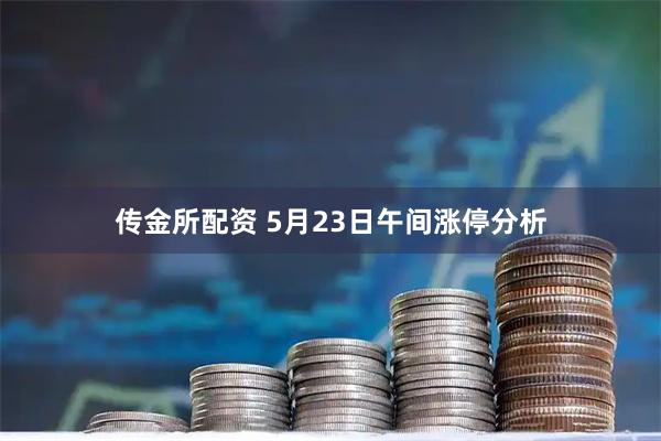 传金所配资 5月23日午间涨停分析