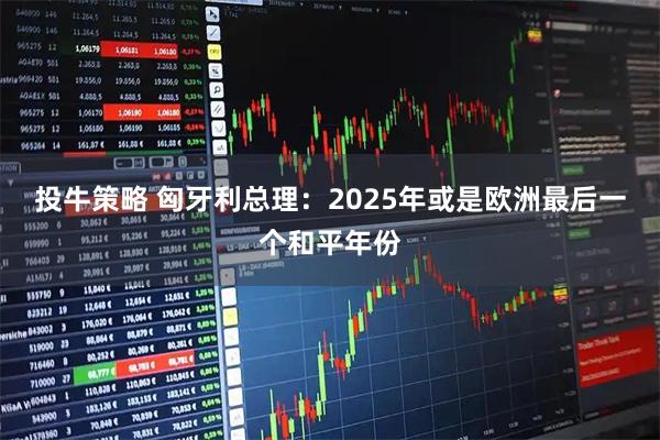 投牛策略 匈牙利总理：2025年或是欧洲最后一个和平年份